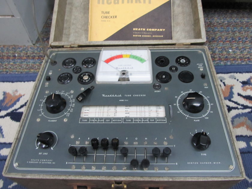 HEATHKIT TC-2 TUBE TESTER MANUAL, ROLL CHART, SUPPLEMENT CHART, 6550/5AR4/300B/6CA7/12AX7/2A3, 100s and 100s of tubes