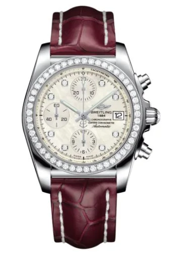 Chronomat 38 SleekT Stainless Steel / Diamond / MOP / Alligator