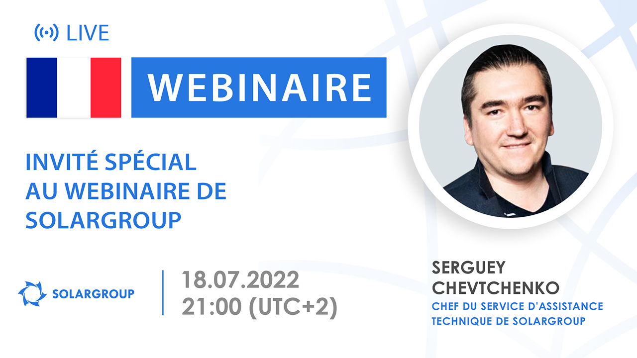 France. Invité spécial au webinaire de SOLARGROUP