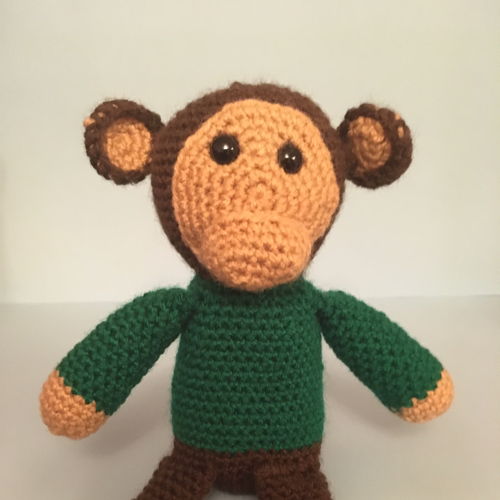 Melvyn, o Macaco, Padrão de Crochê Amigurumi