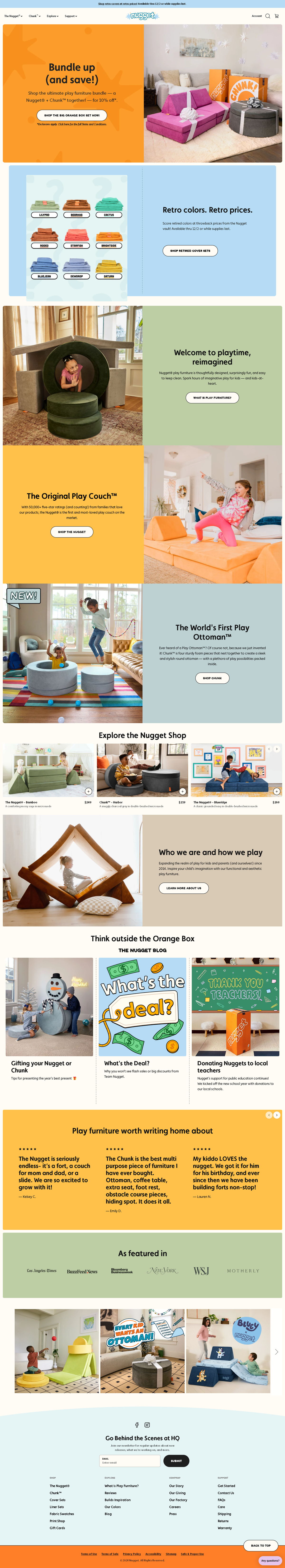 Screenshot of Nugget , from the product page examples collection.