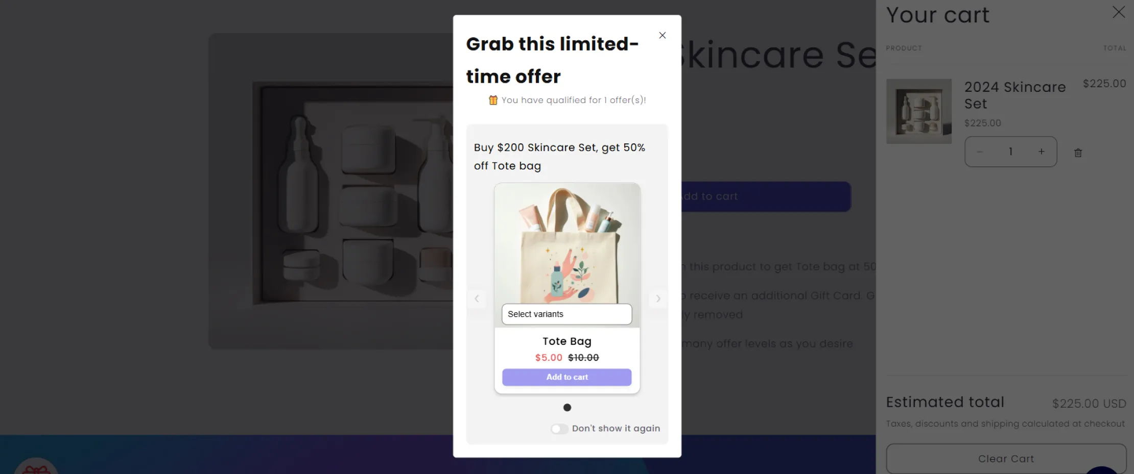 promote the tiered discounts in Shopify