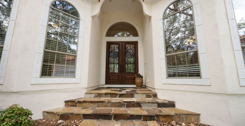 view of exterior entry with french doors
