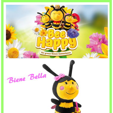 Bee Happy Sammelaktion Biene Bella Plüsch Figur