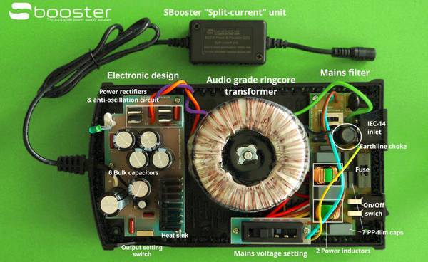 BOTW Linear Power Supply (inside Shot) for Auralic Aries Extreme w/ Duel Femto Clocks 