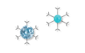 Illustration of turquoise and tanzanite as snowflakes