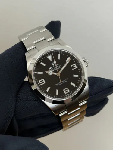 Rolex Explorer Black Dial Index Numerals