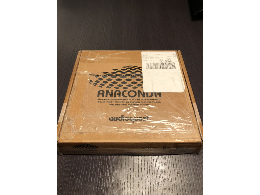 AudioQuest Anaconda int 1 owner pair .5m xlr cable w/case and box