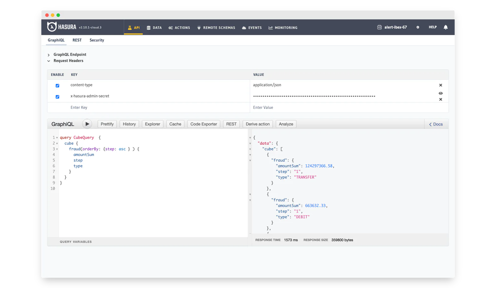 hasura api with cube as remote schema