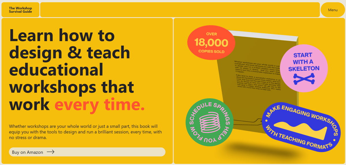 Screenshot of The Workshop Survival Guide, from the book websites collection.