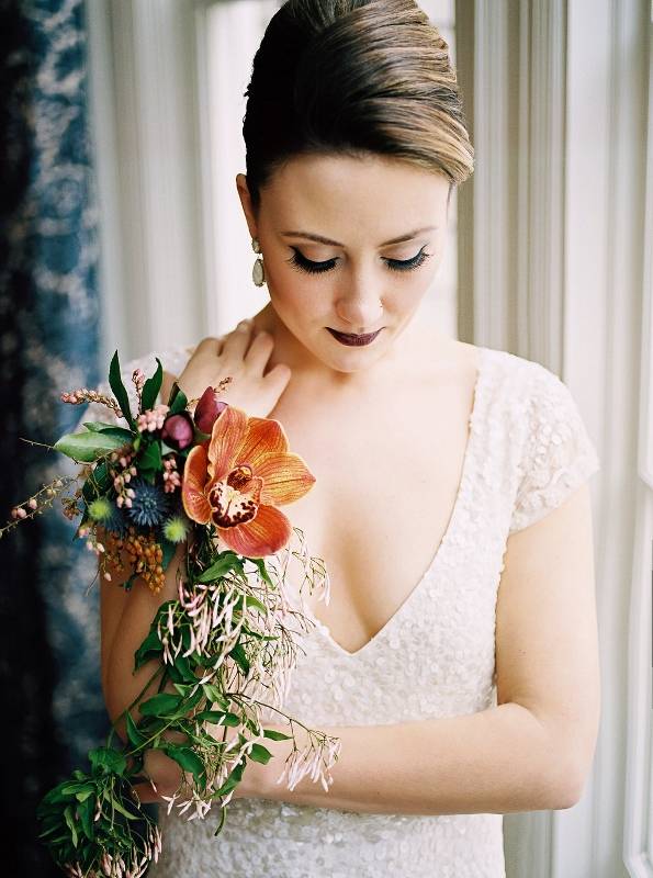 trailing wrist corsage