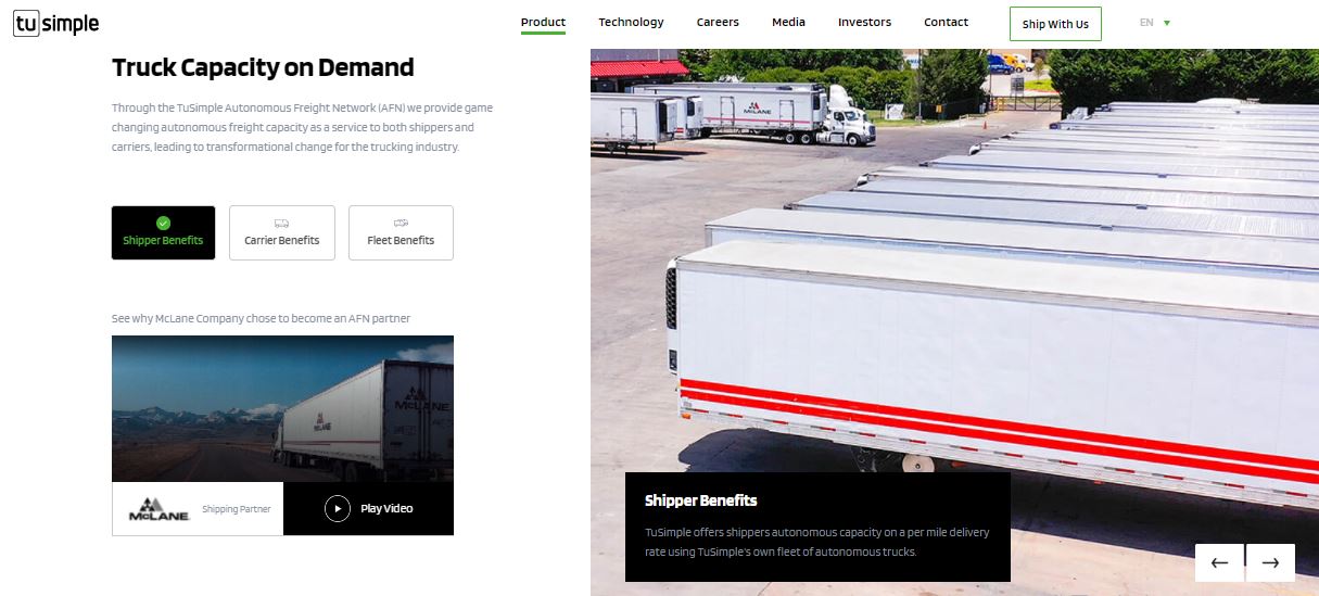 TuSimple product / service