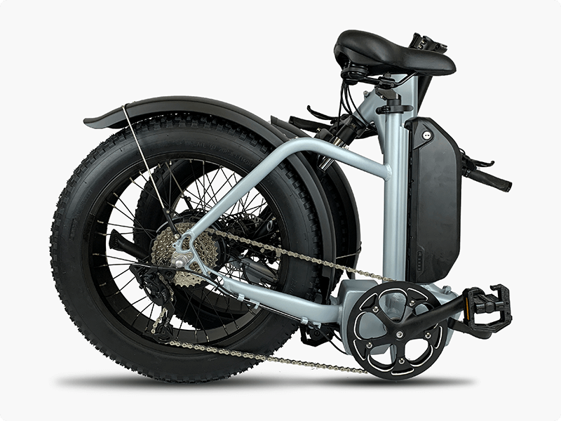 Folds and unfolds quickly and easily, and fits in car trunks, RVs, and under desks. Makes it the perfect ebike for those who have to be space-conscious.