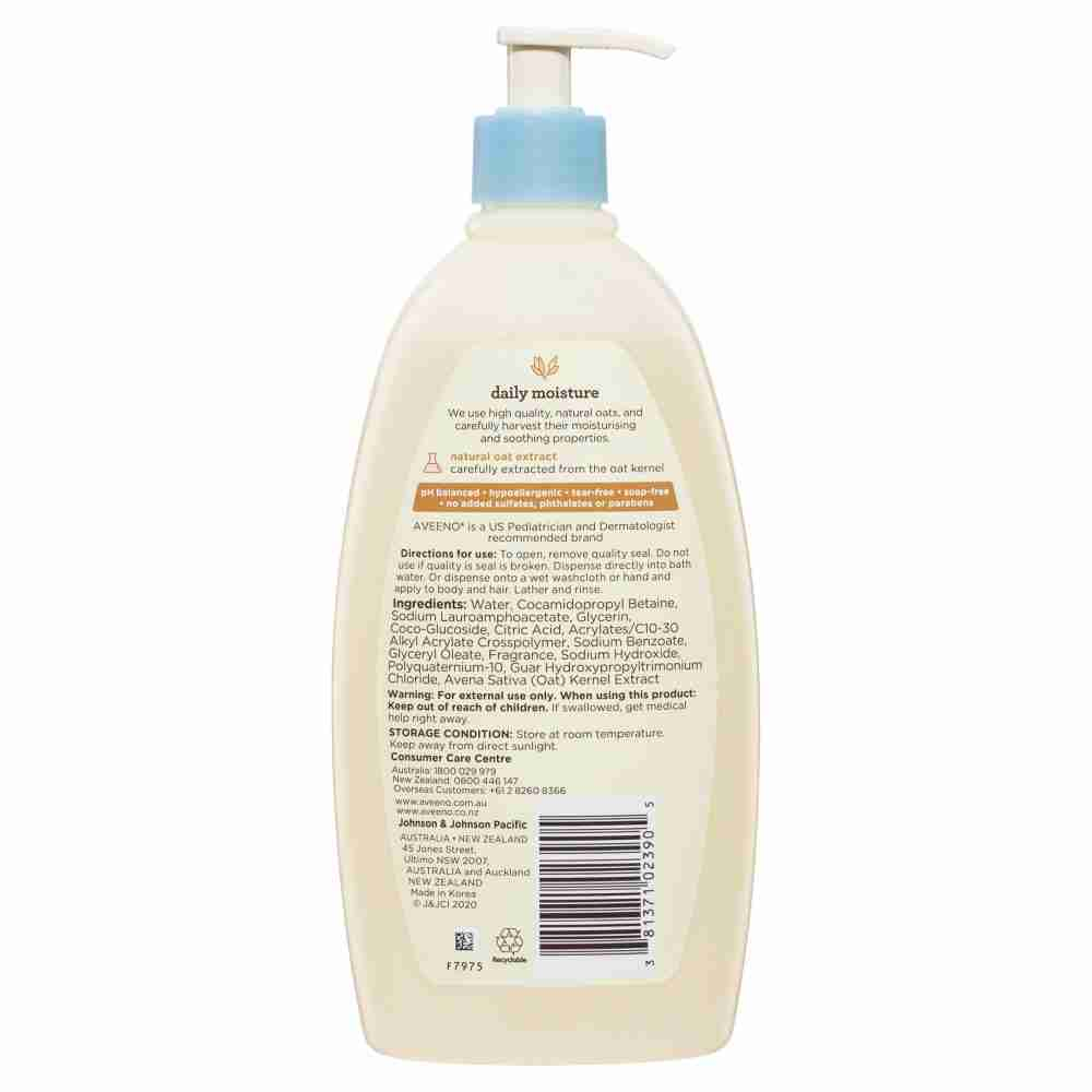Aveeno Baby Lightly Scented Wash & Shampoo 532Ml - Image 2