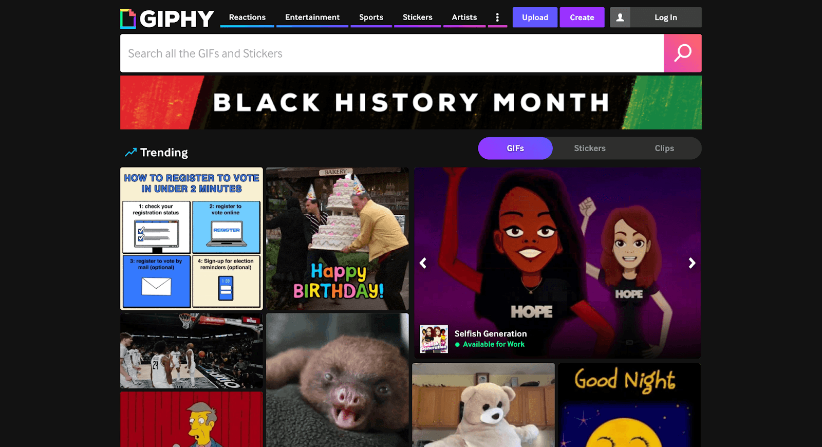 Twitter video tools: Giphy
