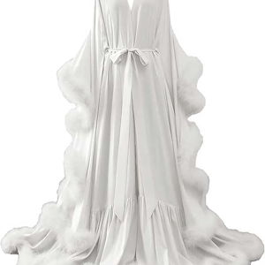 Feather Bridal Robe