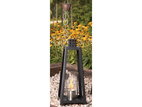 Small Tabletop Fireplace Lantern