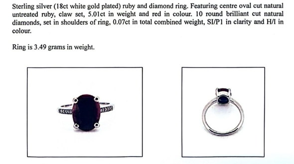 Natural Ruby & Diamond Ring (5.01ct)