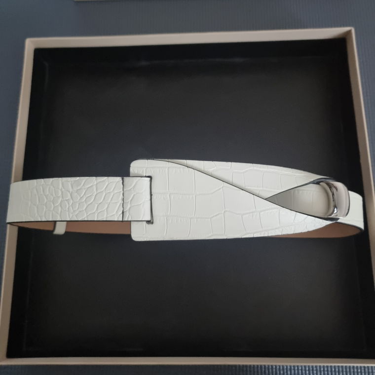 White abstract belt