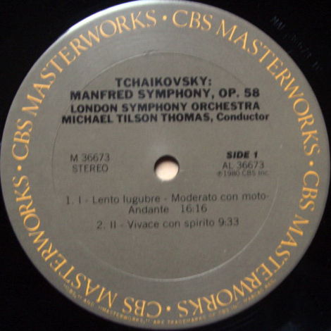 CBS / TILSOn THOMAS, - Tchaikovsky Manfred Symphony, MINT!