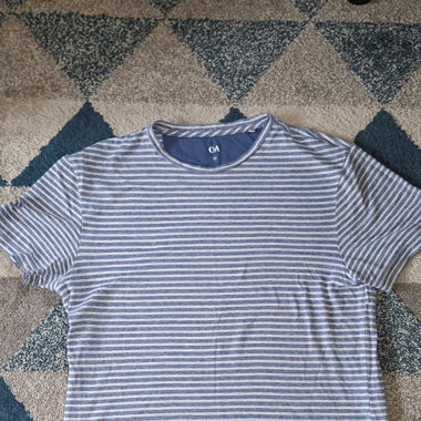 Blue and white striped nightgown in size M