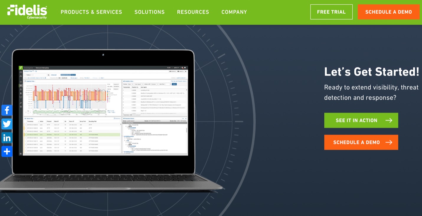Fidelis Cybersecurity product / service