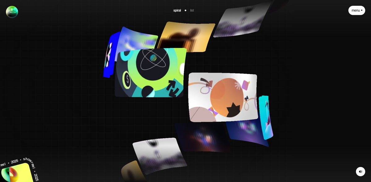 Screenshot of Pacôme Pertant ✲ Portfolio, from the cool websites collection.