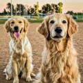 2 Golden Retrievers 