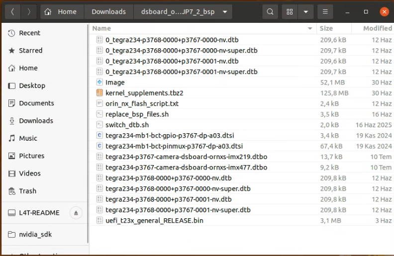 Jetson BSP files downloaded from GitHub