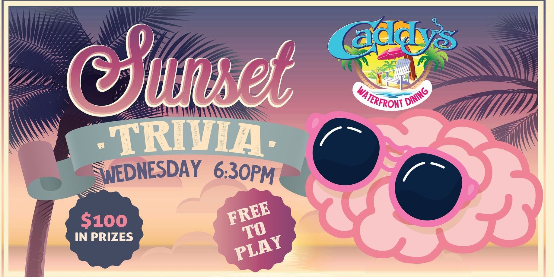 Sunset Trivia at Caddy's! promotional image