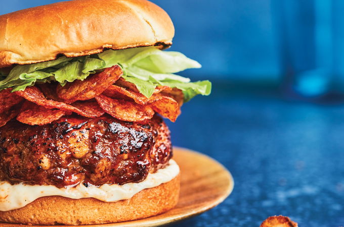 Cheese Curd and Bacon Burgers
