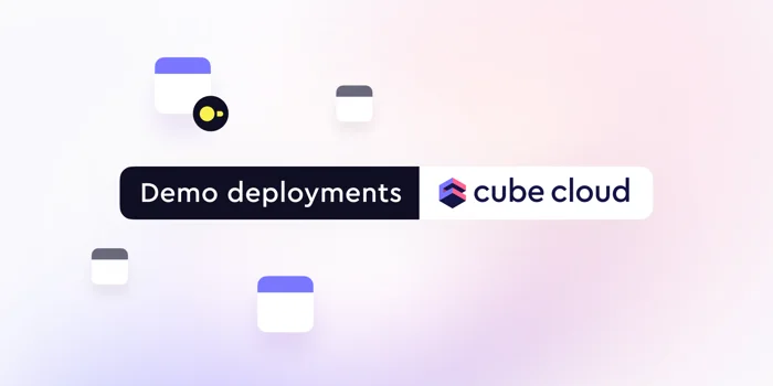 Cover of the 'Introducing demo deployments in Cube Cloud' blog post