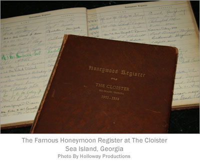 The Famous Honeymoon Register at The Cloister - Sea Island, Georgia