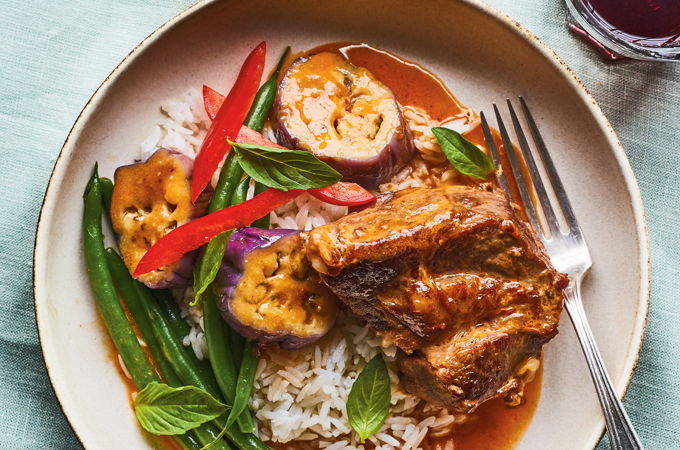 Boeuf braisé au cari rouge