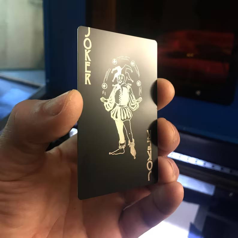 Metal Classic Joker Playing Card 01
