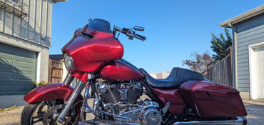 2017 HARLEY-DAVIDSON FLHXS STREET GLIDE SPECIAL "RED VELOCITY SUNGLO" motorcycle for rent near Millbrae, CA