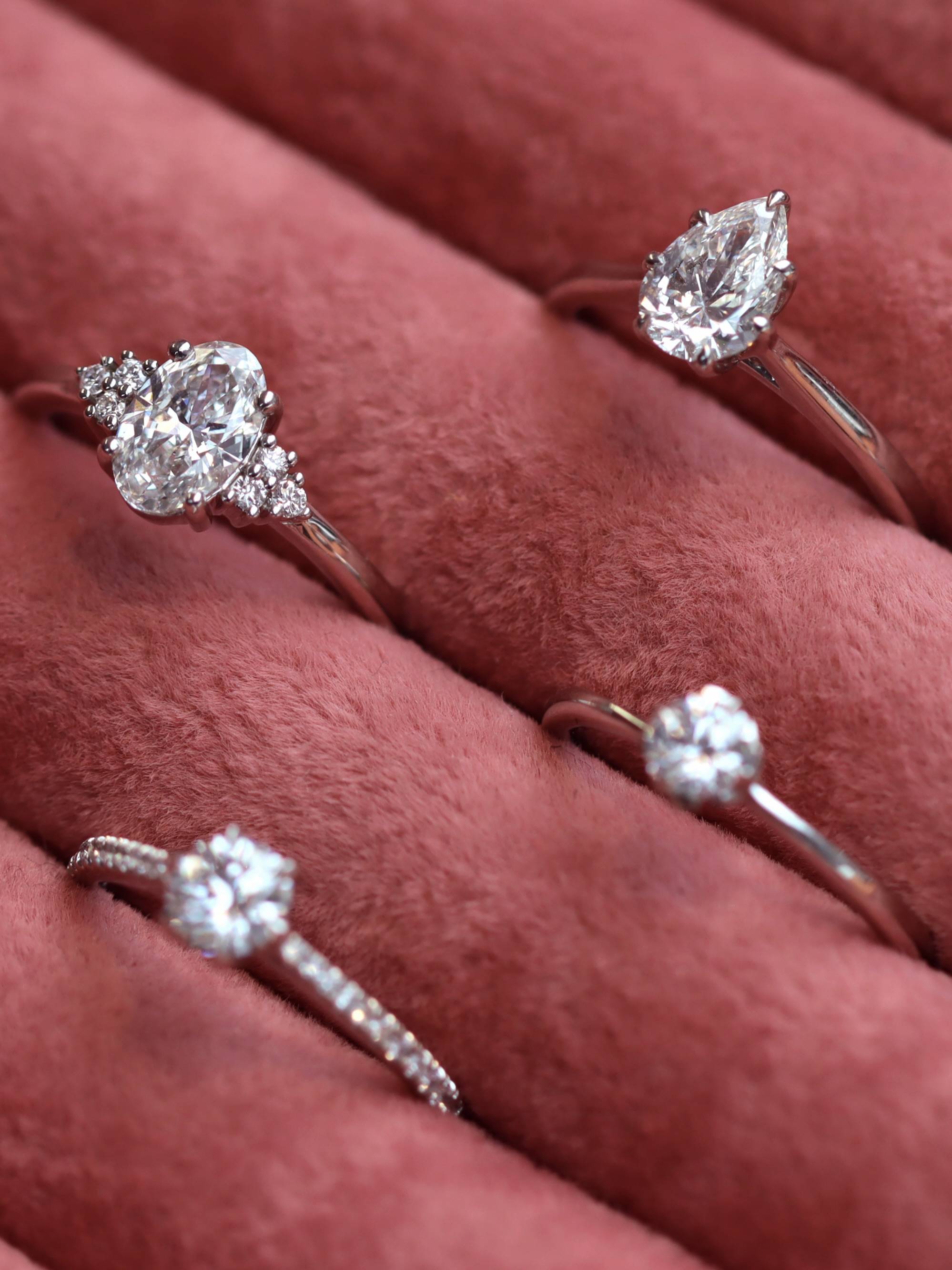 Diamond platinum ring