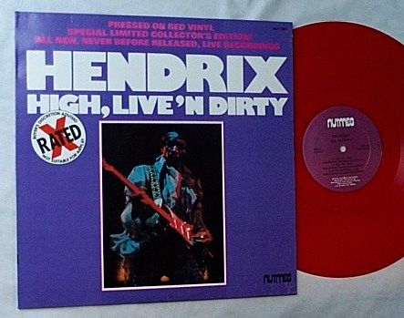 Jimi Hendrix Lp-High - live'n dirty-rare 1978 red vinyl...
