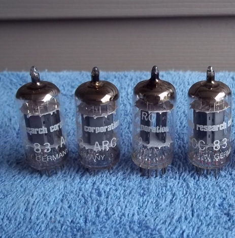 Audio Research 12ax7 tubes,  NOS W. German, smooth plat...