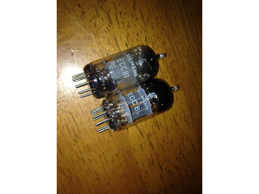 Siemens D getter 12at7 ecc81 strong matched tube pair holy grail