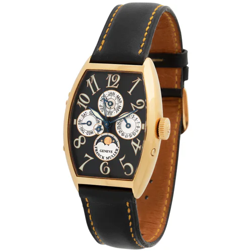 Franck Muller Casablanca Perpetual Calendar Yellow Gold Black Dial