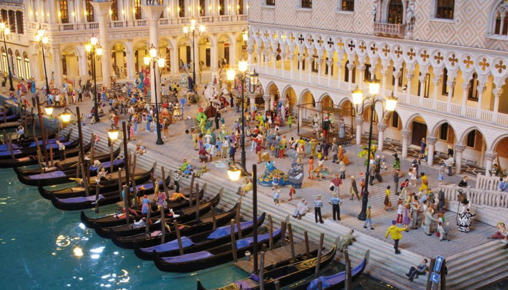 venedig markusplatz gondeln draufsicht