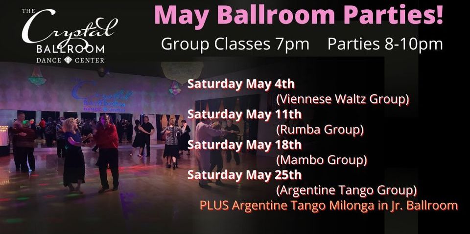 May Weekly Ballroom Dance Parties promotional image