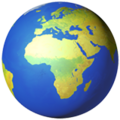 Globe showing europe africa 1f30d