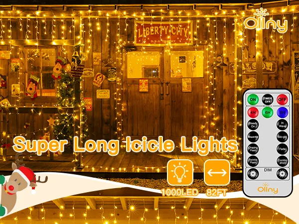 Features of Ollny's 720 leds cool white icicle lights