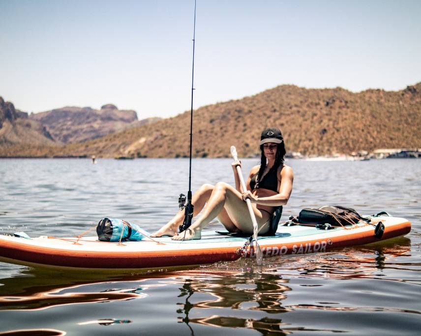 Funwater best SUP board for fishing can handle the extra fishing equipment