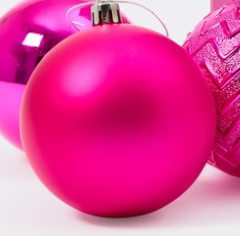 Fuschia 80mm Shatterproof Bauble