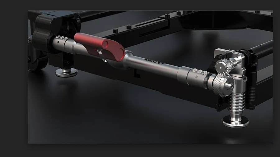 mobile base woodworking machinery mobility system Spider M-1500Pro foot pedal raises or lowers all 4 foot pads simultaneously