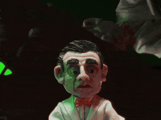 An animation of a piano player.