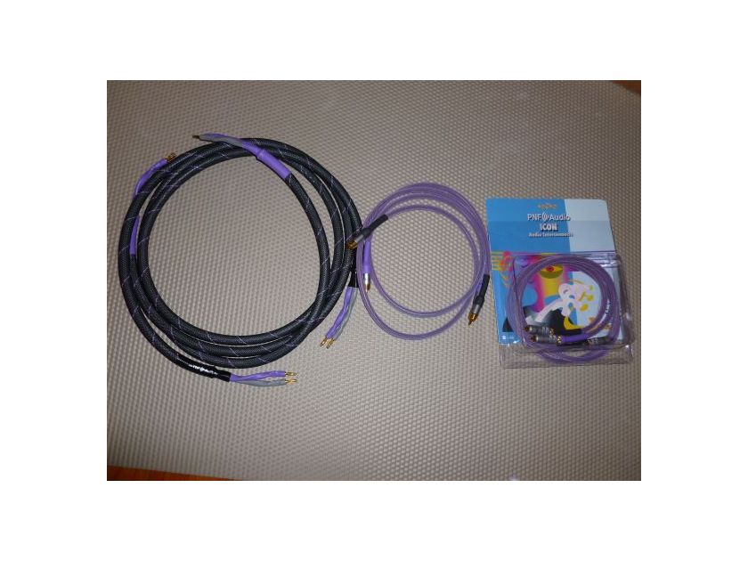 PNF Audio Set - 2 Pairs of Interconnect Cables and 1 Pair of Speaker Cable  in Great Condition